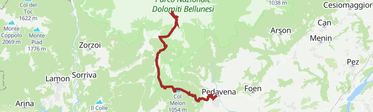 Route map: Park2Trek Dolomites - stage 1